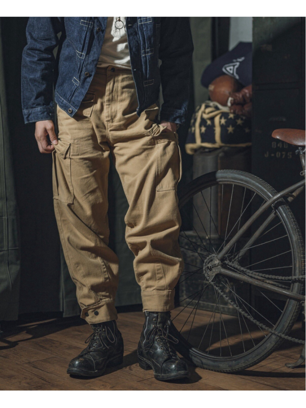 Non Stock Belgian M64 Mod Pants Khaki Men's High Rise Motorcycle Cargo W32